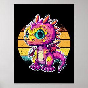 Poster Dinossauro Bebê Adorável   Alegria Jurássica