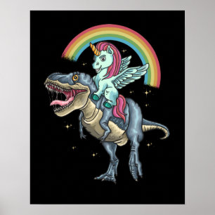 Poster Dinossauro de T rex do Unicorn