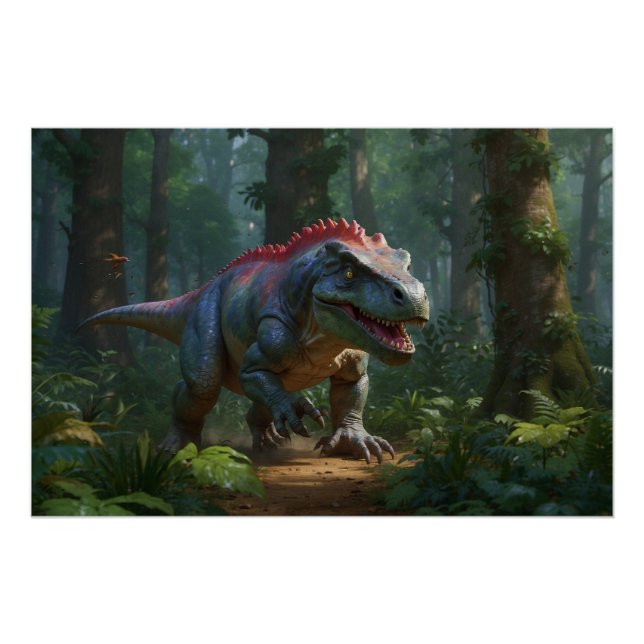 Pôster Dinossauro Divertido Pré-história (Frente)