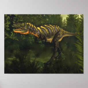 Pôster Dinossauro do Aucasaurus - 3D rendem