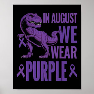 Poster Dinossauro Em Agosto Vestimos Sobredosagem Roxa Do