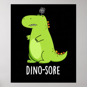 Poster Dinossauro Escuro Dinossauro Funny Irritado Dino-s