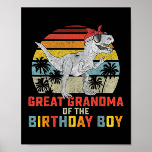 Poster Dinossauro excelente Da Avó Do Garoto De Aniversár