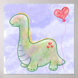 Poster Dinossauro Feliz