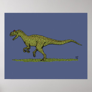 Poster Dinossauro Jurássico Allosauro