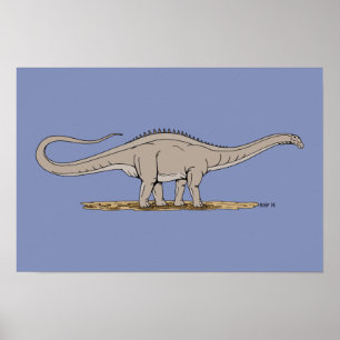 Poster Dinossauro Jurássico Apatossauro