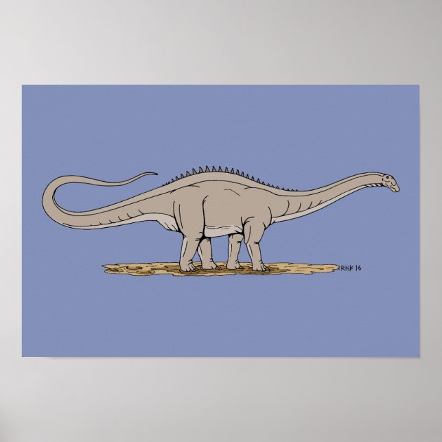 Poster Dinossauro Jurássico Apatossauro (Frente)