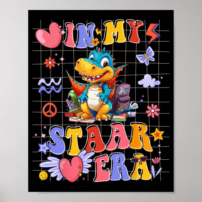 Poster Dinossauro Na Minha Época Estrela - Teste Motivaci (Frente)