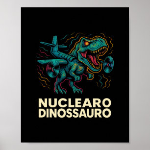 Poster Dinossauro Nuclear - Crianças Italianas Engraçadas