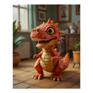 Pôster Dinossauro para Bebê Repleto