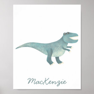 Poster Dinossauro Pré-Histórico T-Rex Cute Personalizado