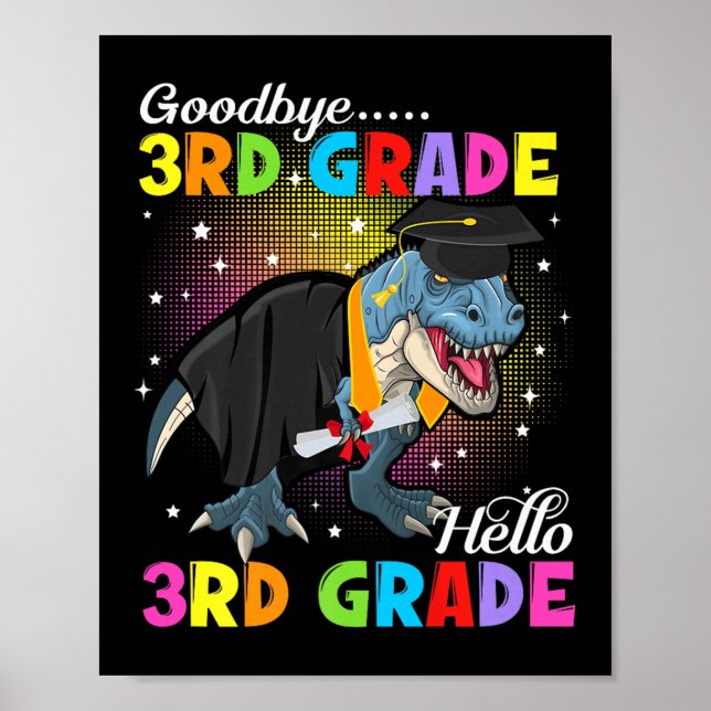 Poster Dinossauro T Rex Adeus 3º Grau Alô 4º Grau G (Frente)