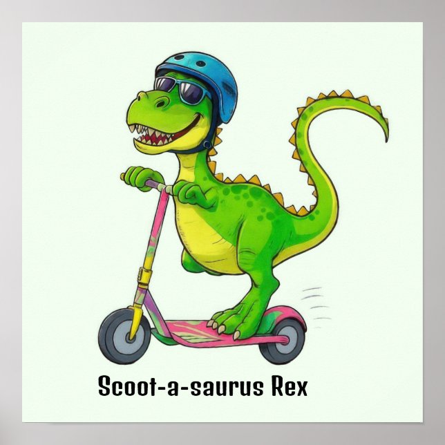 Poster Dinossauro Verde Legal (Frente)