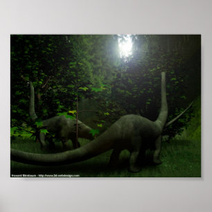 Poster Dinossauros ao almoço