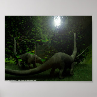 Poster Dinossauros ao almoço