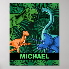 Poster Dinossauros Crianças Dino Jurassic Trex Boy Person