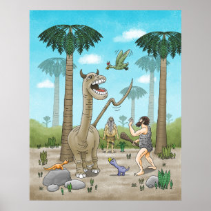 Poster Dinossauros encontram a Idade da Pedra