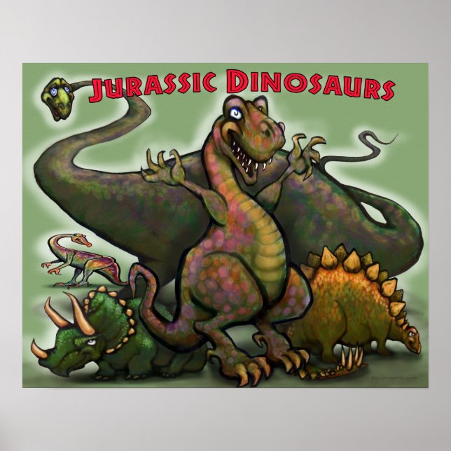 Poster Dinossauros Jurássicos (Frente)