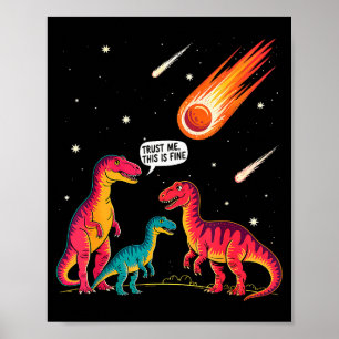 Poster Dinossauros Meteorito Sarcástico Isso Está Bem Eng