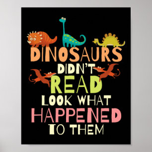 Poster Dinossauros Não Leram Veja O Que Aconteceu Com Ele