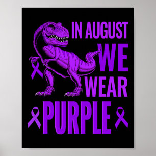Poster Dinossauros T Rex Em agosto Vestimos Sobredosagem