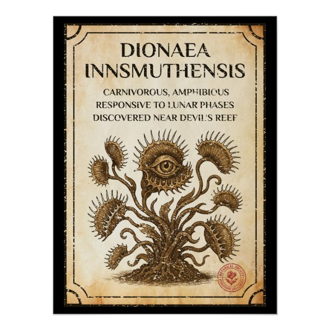 Pôster Dionaea inncontrthensis - Uma Nova Descoberta Botâ (Frente)