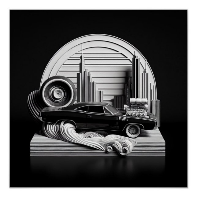 Pôster Diorama do veículo 3d 010 (Frente)