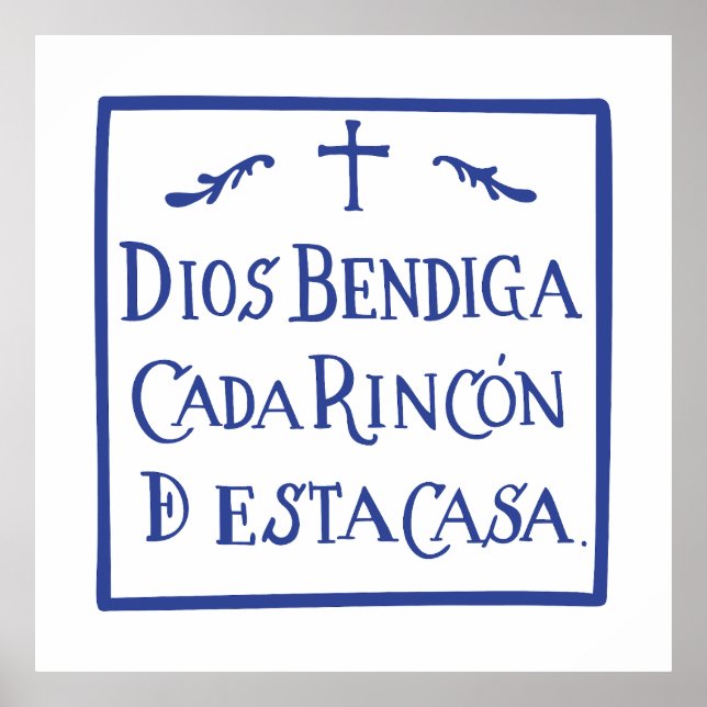 Poster Dios bendiga cada rincon (Frente)