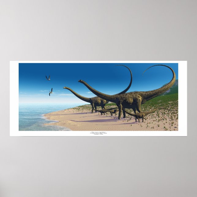 Pôster Diplodocus Herd Print (Frente)