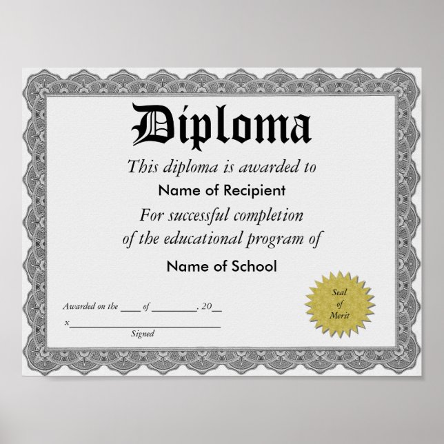 Pôster Diploma (Frente)