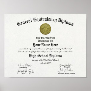 Poster Diploma Clássico de Equivalência do Ensino Médio