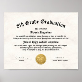 Poster Diploma da 5 8.a Graduação na Escola de Acolhiment