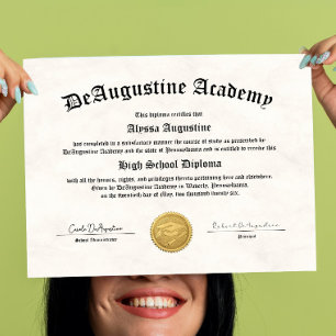 Poster Diploma de Ensino Médio para Homeschool