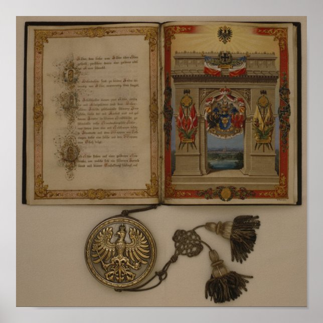 Poster Diploma do Príncipe investindo Otto von Bismarck (Frente)