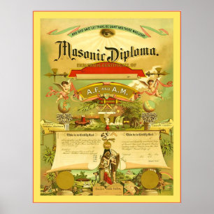 Pôster Diploma maçónico (1891)