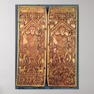 Pôster Diptych consular Anastasius cinzelado