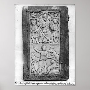 Pôster Diptych consular de Aetius, painel da mão esquerd