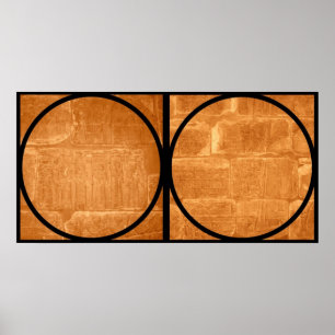 Poster Diptych egípcio dos Hieroglyphics