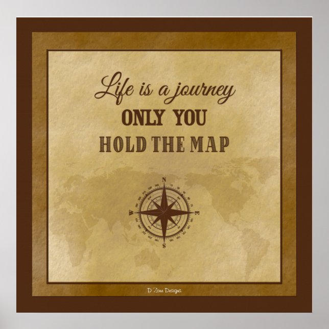 Pôster Direcionamento da vida - Citação espiritual Inspir (Frente)