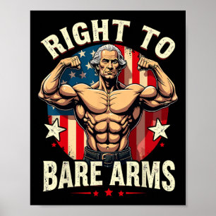 Poster Direito À Bare Arms George Washington Bodybuilder 
