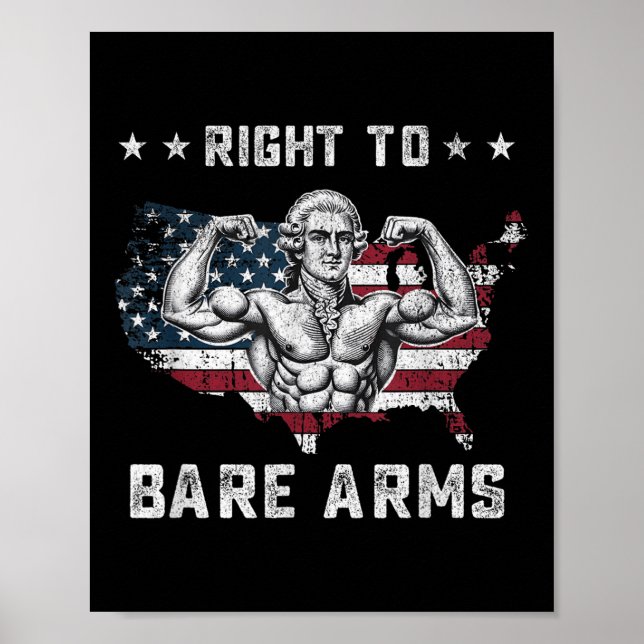 Poster Direito De Barejar Armas Bandeira Para Nós 4 De Ju (Frente)