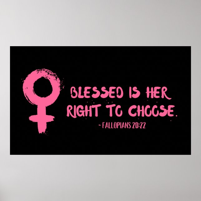 Poster Direito de Escolher Verso Feminista (Frente)