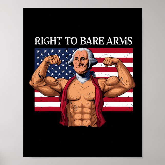Poster Direito de Mostrar os Braços George Washington Fis (Frente)