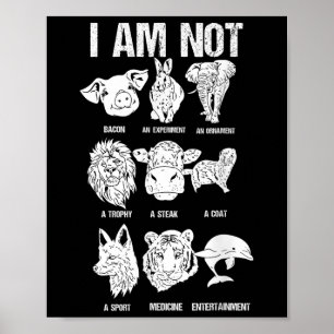 Poster Direitos Animais Proteção Animal Seja Vegano 