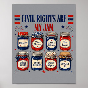 Poster Direitos Civis São Direitos Humanos de Igualdade F