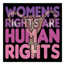 Pôster Direitos das mulheres são direitos humanos