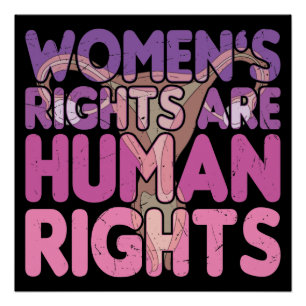 Pôster Direitos das mulheres são direitos humanos