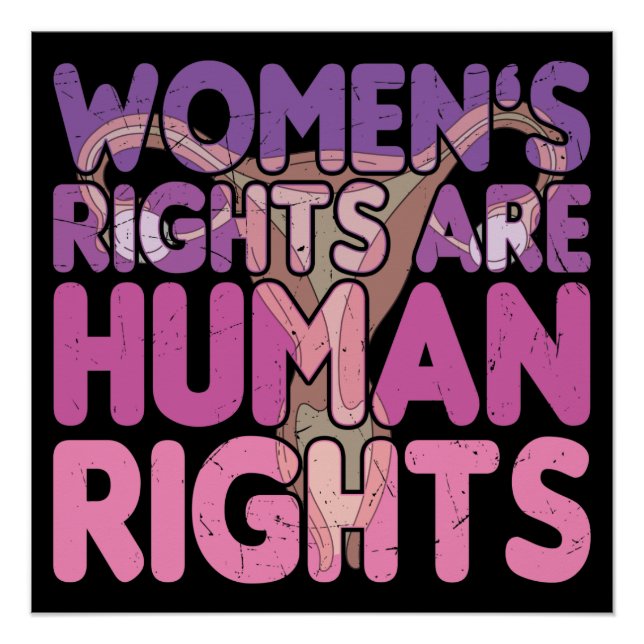 Pôster Direitos das mulheres são direitos humanos (Frente)