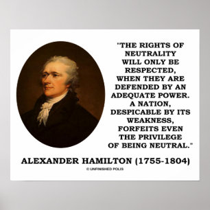 Pôster Direitos de Alexander Hamilton do poder da