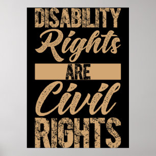 Poster Direitos de Deficiência São Direitos Civis